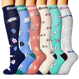 6 Pairs Women’s High Stretch Long Socks for Sports & Casual Style 3