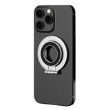Removable Magnetic Ring Holder & Phone Grip for iPhone 12–16 Series Silver