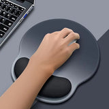 Ergonomic Wrist Rest Mouse Pad for Office Home Gaming Use Blue