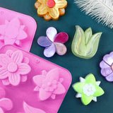 3 PCS Flower Shaped Silicone DIY Handmade Soap Mold US Seller