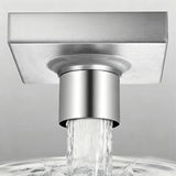Square Shower Drain with Filter Detachable Stainless Steel Floor Drain for Shower Bathroom Silver