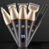 Electric Hair Clippers Kit Cordless Hair Trimmer for Body Facial Gold and Black