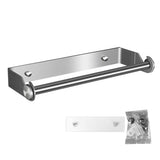Under-Cabinet Stainless Steel Paper Towel Holder Wall-Mount Rack Organizer Silver