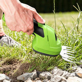 2 in 1 Green Cordless Garden Trimmer for Grass Edging and Pruning