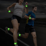 2Pcs Rechargeable  Glowing Bracelet LED Slap Wristband Night Running Security Armband Strap Green
