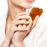 7Pcs Guasha Body Scraping Facial Face Thin Gua Sha Board Massager Tool Set Amber