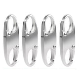 4 PCS Zinc Alloy Mini Zipper Lock Carabiners for Luggage and Backpacks Silver