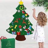 DIY Lighted Felt Christmas Tree Set Hanging Xmas Decorations with 3-Meter String Light