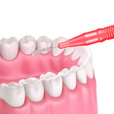 30 PCS Mini Cleaning Brushes for Braces Teeth Lashes and Brows Red