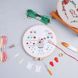 6 PCS Embroidery Hoops with 16 Needles for Embroidery Craft Sewing
