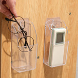 3 PCS TV Remote Control Holder Wall Mount Clear Acrylic Organizer Stand Box Storage