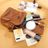 Women Mobile Phone Bag PU Leather Purse Wallet Shoulder Pouch Small Crossbody Bag Brown