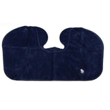 2PCS Inflatable Travel Neck Pillow for Car Plane Soft Velvet PVC Portable Dark Blue