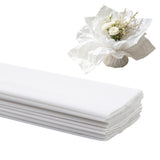 10 PCS Crepe Paper Sheets 50x100cm for Gift Wrapping and Flower Crafts White