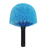 High Reach Blue Cobweb Duster with Extension Pole Spider Web Cleaning Brush for Outdoor Use Style 2