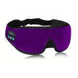 Bluetooth 5.2 Sleep Mask Wireless Stereo Music Headphone Blackout Eye Mask Purple