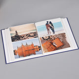 Traditional Photo Album with 200 Pockets for Wedding Gift Blue