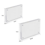 Clear Acrylic Photo Frame Double Sided with 8 Attraction Pieces