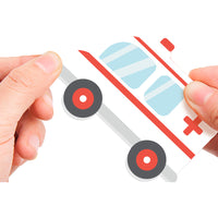 15Pcs Set DIY Cartoon Transportation Stickers Kid Bath Toys