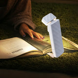 Rechargeable Clip on Booklight with Flexible Adjustable Arm for Reading White