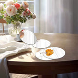 10-Piece Acrylic Round Mirror Stickers Silver Decorative Mirrors for Wall Party Photography
