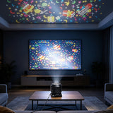8 Pattern Christmas Projector Lights for Indoor Bedroom Living Room Car Black