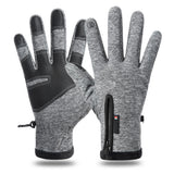 Windproof Warm Outdoor Touch Screen Winter Gloves Thermal Cold Weather Men Women Grey
