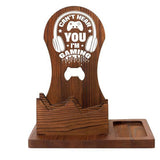 Solid Wood Multifunction Headphone Stand for Gamers