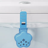 Toilet Tank Cleaning Tablet Holder Adjustable Silicone Metal Hanging Blue