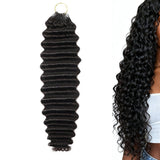 Synthetic Feather Hair Extensions Deep Wave for Braiding Style 2
