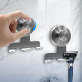 Razor Holder for Shower Heavy-Duty for Razor Towel Loofah Removable Silver