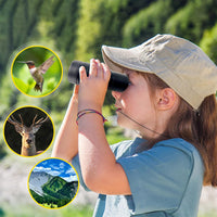 4X30 Binocular for Kids Bird Watching Hiking Outdoor Exploration Christmas Birthday Black