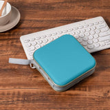 Water-Resistant 40-Disc CD Storage Case Hard Shell CD Holder with Individual Sleeves Zipper Organizer for Music Games Data Discs Light Blue