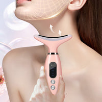 Facial Massager for Face and Neck with LED and Vibration Pink