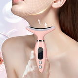 Facial Massager for Face and Neck with LED and Vibration Pink