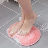 2PCS Silicone Foot Back Body Scrubber Bath Shower Exfoliating Brush Pad Cleaning Mat