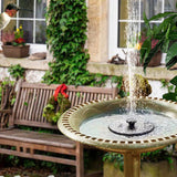 Solar Fountain Colorful Ring Lights with 8 Nozzles for Bird Bath Pond Pool Outdoor