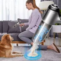 Cordless Handheld Vacuum Cleaner Home Car Dust Blower Dust Blower Mini Air Duster Grey