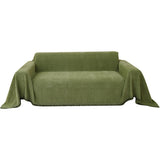 Sofa Throw Blanket with Tassel Edges Vintage Couch Cover for Sofas Chairs Green