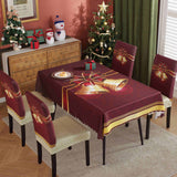 4Pcs Christmas Chair Cover Dining Room Living Room Chair Slipcovers Xmas Party Decor Style 4