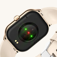 Bluetooth Smart Watch Sports Tracker Heart Rate/Sleep Monitor for iOS/Android Phone Golden