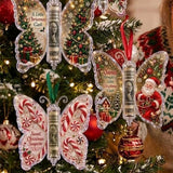 4 PCS Acrylic Christmas Cash Gift Ornaments with Money Holder Slots