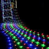 Solar/USB Powered LED Net Mesh Lights – Outdoor Waterproof 3x2m with 192 LEDs and 8 Modes Style 2