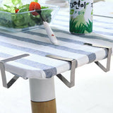 12Pcs Stainless Steel Tablecloth Clips Desk Table Cloth Cover Clamps Holder Party Wed