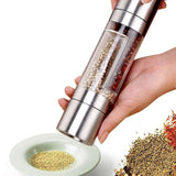 2-in-1 Stainless Steel Salt & Pepper Grinder – Adjustable Spice Mill for Kitchen