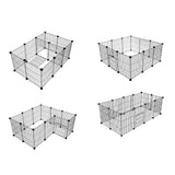 Small Animal Foldable  Playpen with Mat for Guinea Pigs Puppy Play Pen Indoor Outdoor Portable Metal Wire Yard Fence
