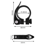 2PCS Bicycle Seat Clamp Alloy Quick Release Road Post MTB Bike Saddle Black