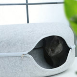 Cat Tunnel Bed Felt Pet Puppy Nest Cave House Round Donut