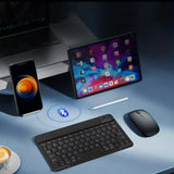 Ultra-Slim Portable Wireless Bluetooth Keyboard & Mouse Combo for Tablets and Laptops Black