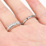 12 PCS Clear Ring Size Adjusters for Loose Rings with 2 Cleaning Cloths for Men Women
